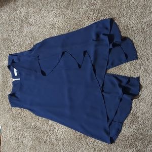 Flowy Long Navy Tunic Shirt